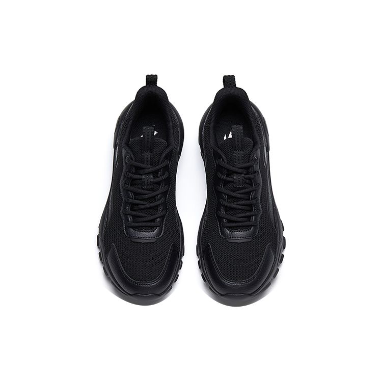 Anta Lightweight Breathable Low-Top Sports Casual Shoes Women Sneakers Black Silver 922238832-3