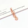 Exquisite Russian 585 Purple Gold Personalized Fringed Coin Pendant Fashionable Rose Gold-Plated Hollow Flower Pendant