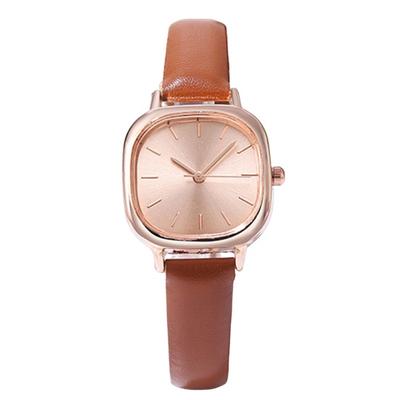 Student Watch Square Dial Faux Leather Strap Quartz Movement Elegant Women Ladies Wristwatch Fashion Jewelry Birthday Gift
