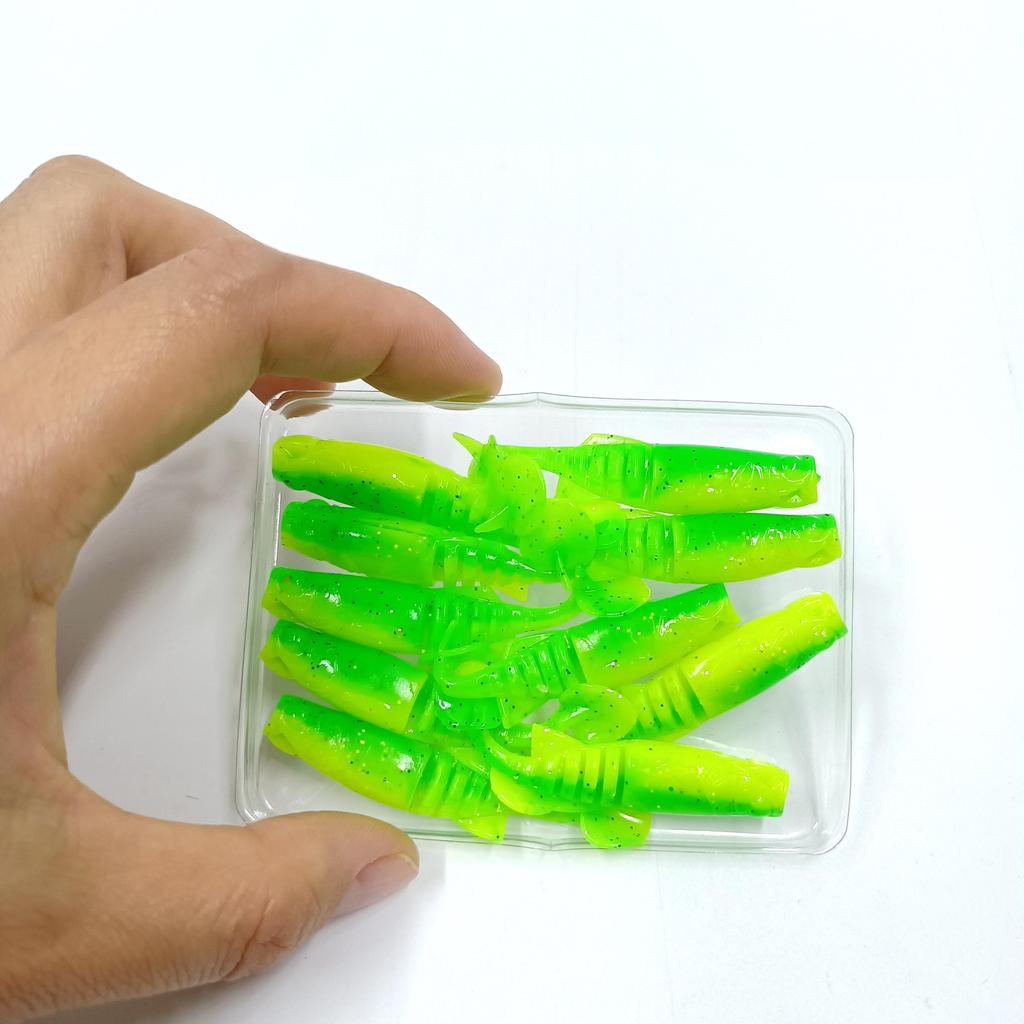 DUODUOYU 10 SZTUK 1,7g 55mm Miękka Przynęta Wędkarska T-tail TPE Luya Miękki Robak Swimbait Przynęta Jigowa Sztuczne Przynęty Sprzęt Wędkarski