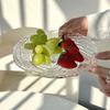 Transparente Wasserwellen-Glasplatte, Nebel, Frühstücks- und Dessertteller, Zuhause, Obstsalat, Kuchenteller, Küchengeschirr