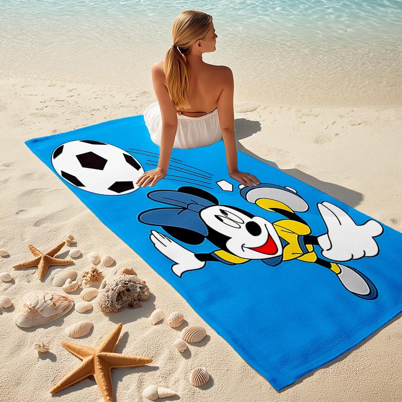 1pc Mickey Mouse Soccer Action Microfiber Beach Towels Quick Dry Towel Sand Beach Towels Pool for Travel Swim Pool. S07210119