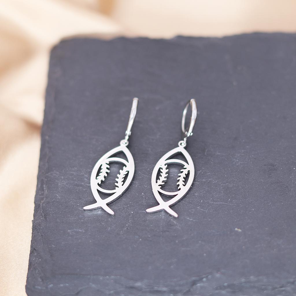 Kinitial Stainless Steel Bulldog Unicorn Dragon Fairy Turtle Sword Death Moth Earrings For Women Trendy Piercing Jewelry