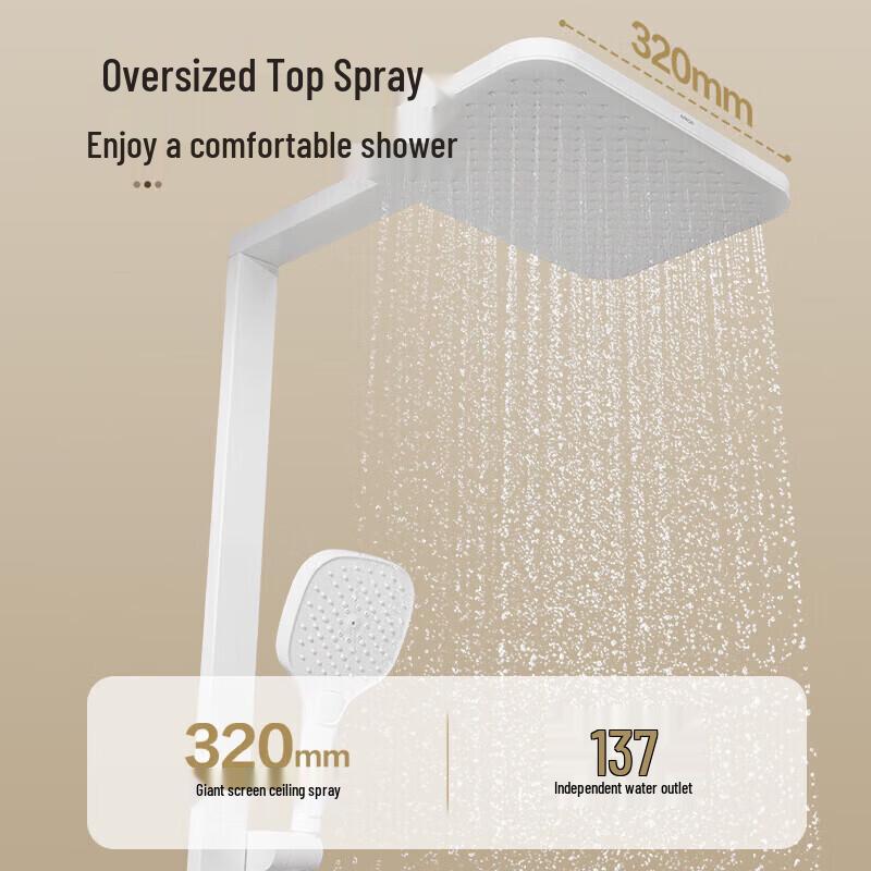 Arrow 4-Function Shower System with Large Storage Shelf