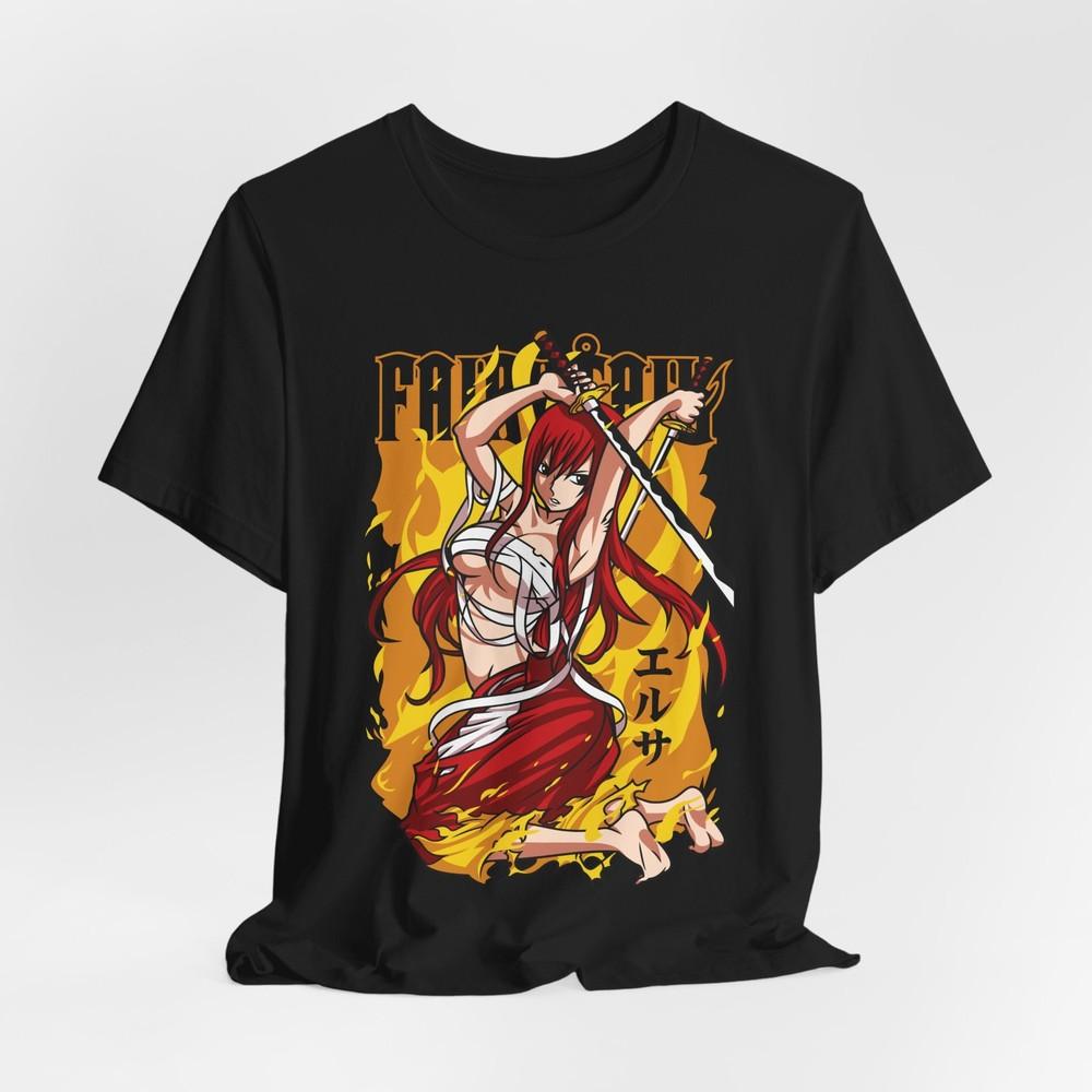 Fairy Tail | Erza Scarlet | Custom Anime Sword Warrior Shirt