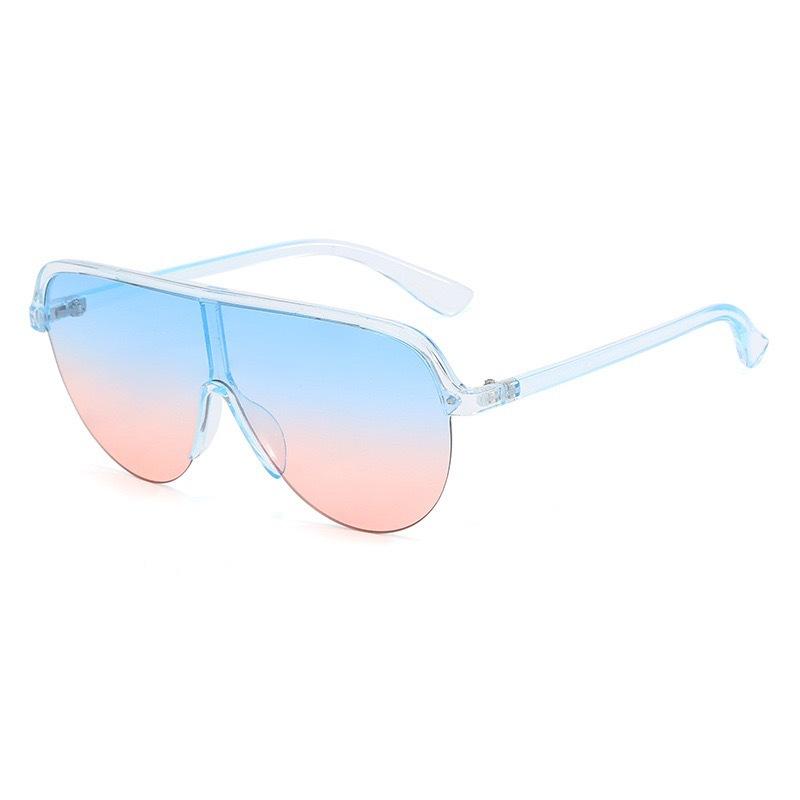 

Y2Kg Personalized Trend One-Piece Lenses Large Frame Sunglasses Pilot ** Glasses Half Frame Sunglasses
