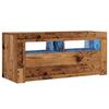 VidaXL TV Stand with LED Lights Old Wood Engineered Wood 856321