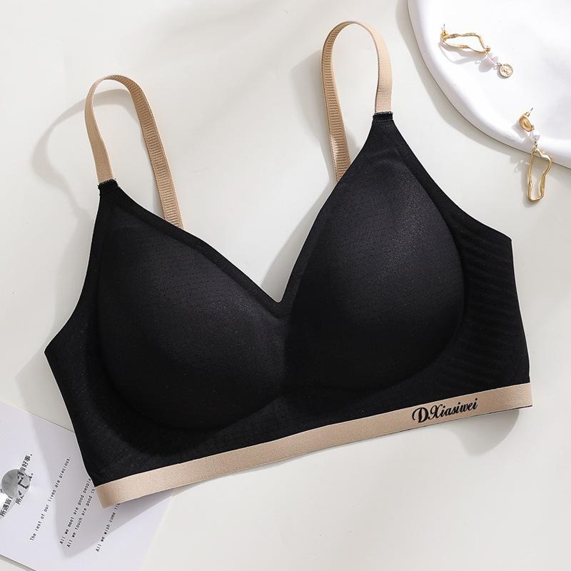 Naked Breathable Cup Underwear Women's Summer Thin Small Breasts Gather Without Marks, Cool Soft Support, Anti-sagging Bra Cover