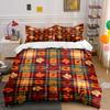 Plaid and Autumn Leaf Bedding Bedding Duvet Cover Set Duvet Cover Pillowcases (1 * Duvet Cover 2 * Pillowcases, Without Duvet Insert)