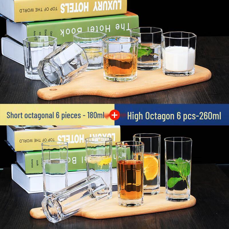 

Octagonal Glass Tumbler Set (12 Pcs)