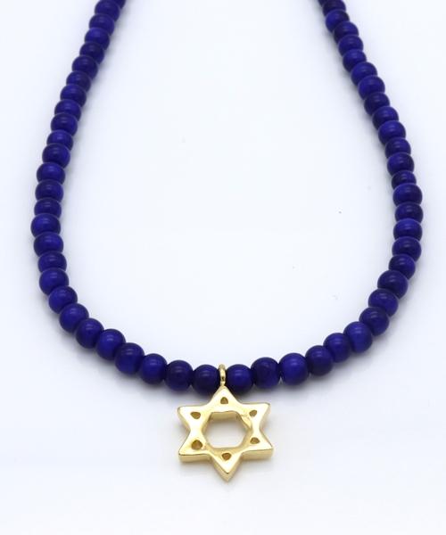 Bonbeau Blue Glassball Gold Pendant Point Necklace 4Mm Blue Glassball 4 Types Pendant Point Necklace