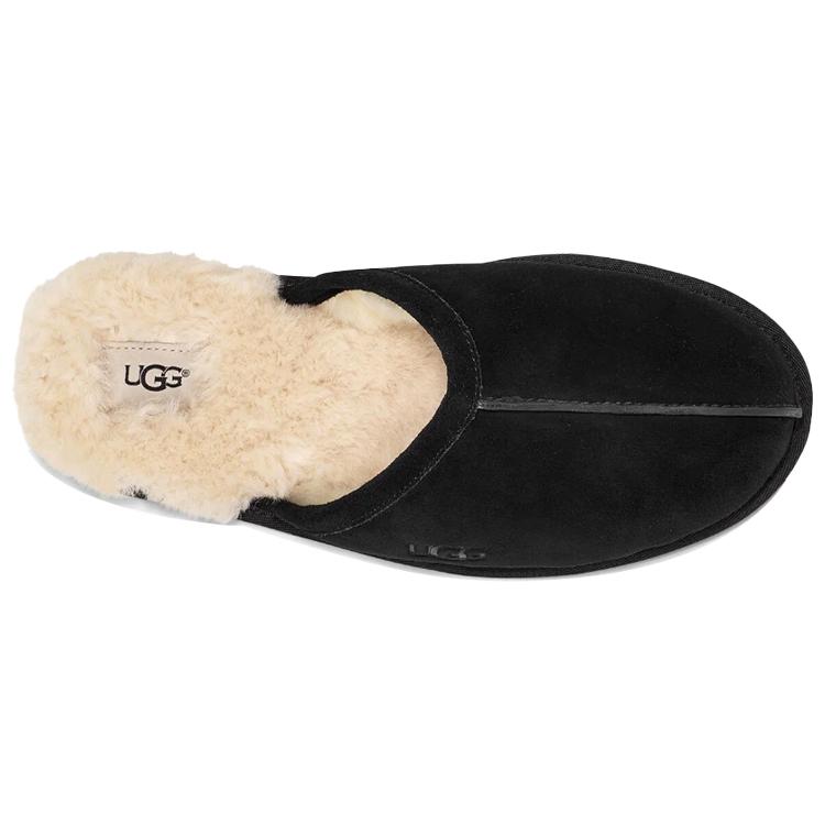 UGG Scuff Slipper Fleece Lined Black Slippers 1101111-BLK