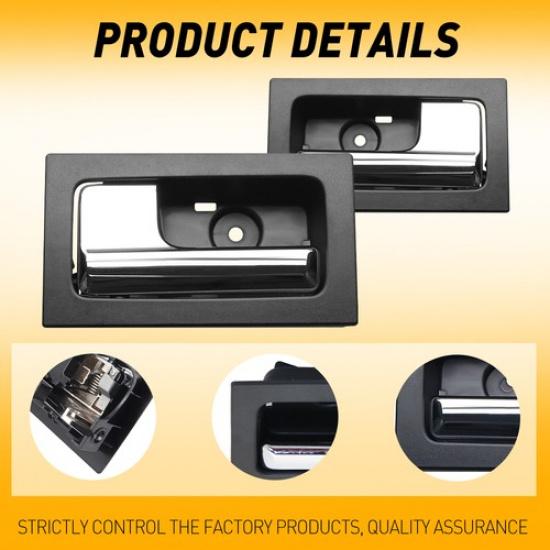 Pair Ide Door Handle Platinum Passenger Driver Chrome for Ford F150 2009-2014