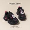 Dirt-resistant girls' shoes new autumn and winter black children's velvet warm sneakers girls' dad shoes two cotton shoes