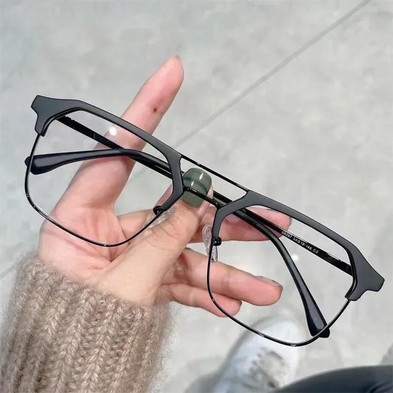 Luxury Square Glasses Black Frame Myopia Glasses Anti-blue Light Women Near Sight Eyeglasses Diopters 0 To -6.0