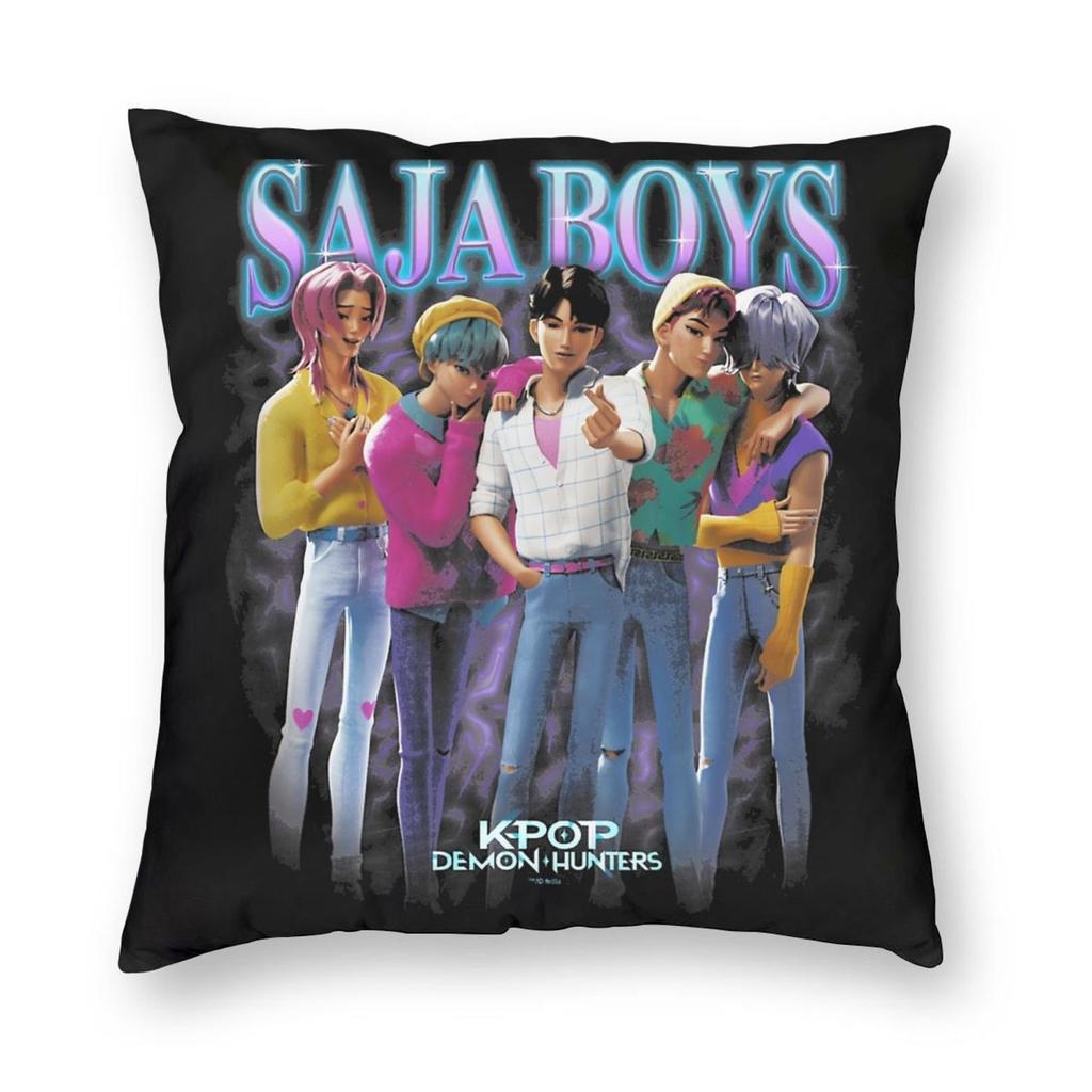 Huntrix Golden Zoey Rumi Mira KPop Dämonenjäger Kissenbezug Weicher Kissenbezug Dekorative Kissenhülle Zuhause Quadratisch 18''