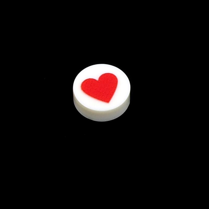 

MOC 10 PCS Red Heart Eye Pattern Printed Constructing Block 98138 Person Figuresed Works With Attachments Plaything Children Birthday Gift