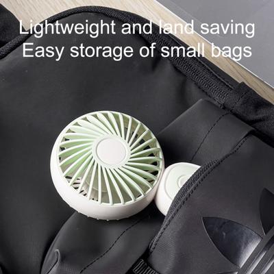 Portable Mini Fan Foldable Handheld Personal Fan 3 Speeds USB Rechargeable Cooling Fan with Detachable Base for Office Travel Home Use