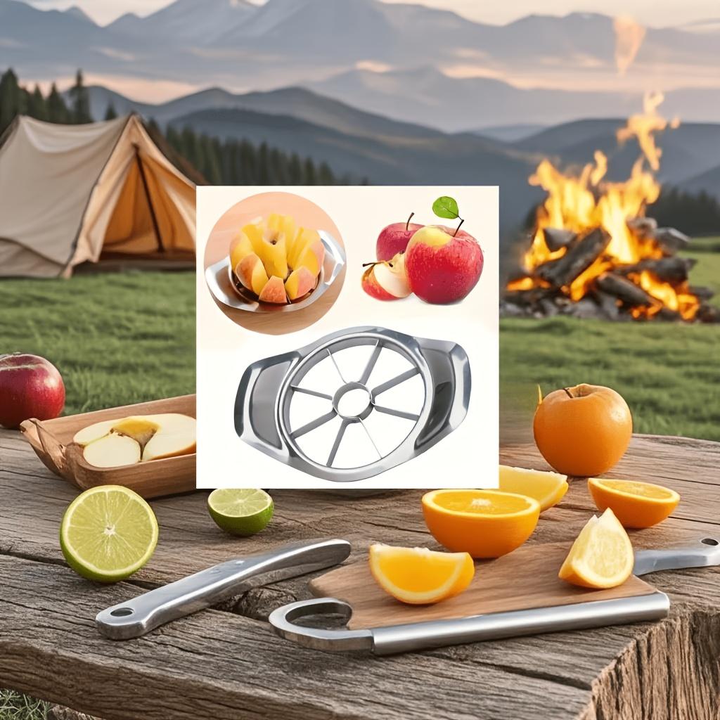Stainless steel apple slicer Reusable corer and divider Creative Fruit Cutter Essential kitchen gadgets Very suitable for outdoor picnics and