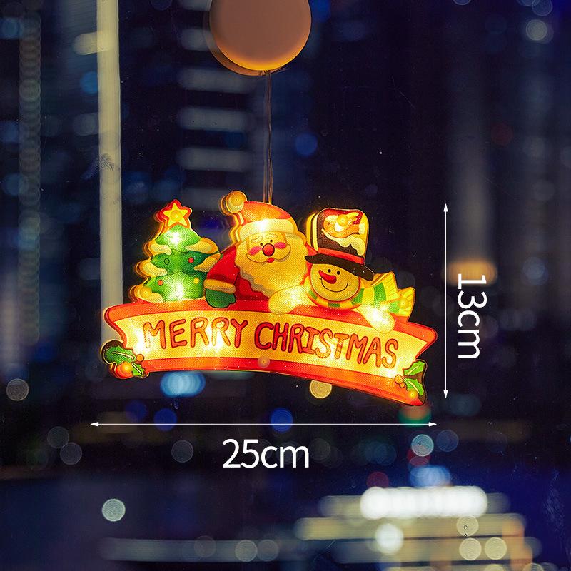 Christmas Decorations Scene Layout Festive Atmosphere Decoration Creative Window Stickers Glass Door Window Luminous Pendants