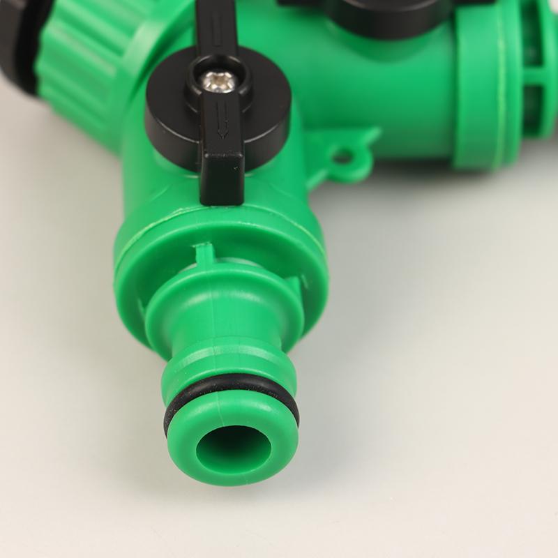 2-Way Garden Tap Water Splitter 3/4" Female Thread Garden Hose Y Type Watering Adjustable Switch Water Controller Valve