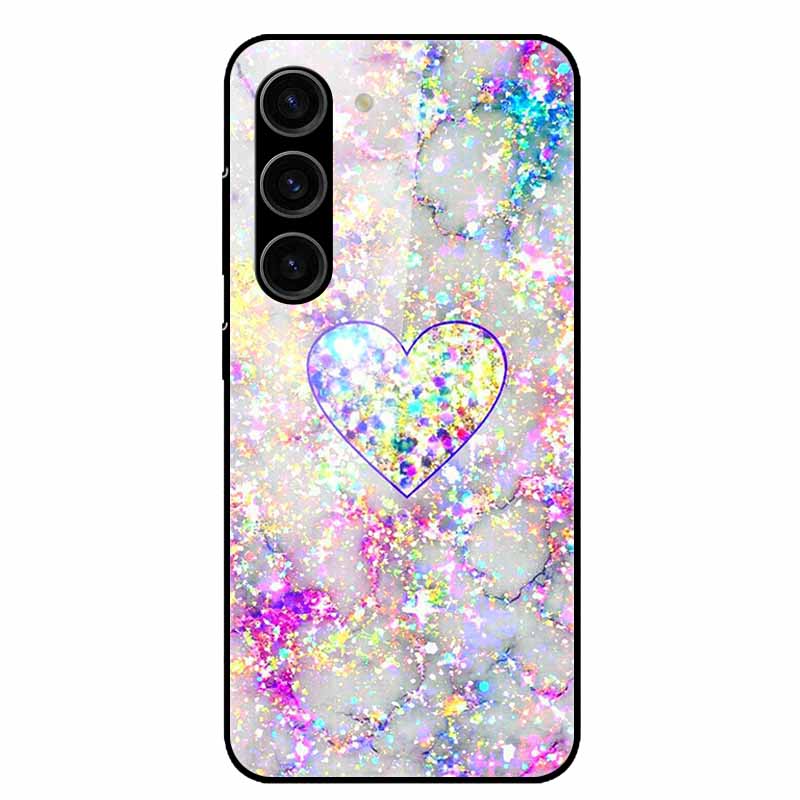 For Samsung Galaxy S25 Plus Case Tempered Glass Hard Phone Cover for Samsung S25 Ultra 5G Back Cases for GalaxyS25 S 25 S25Plus