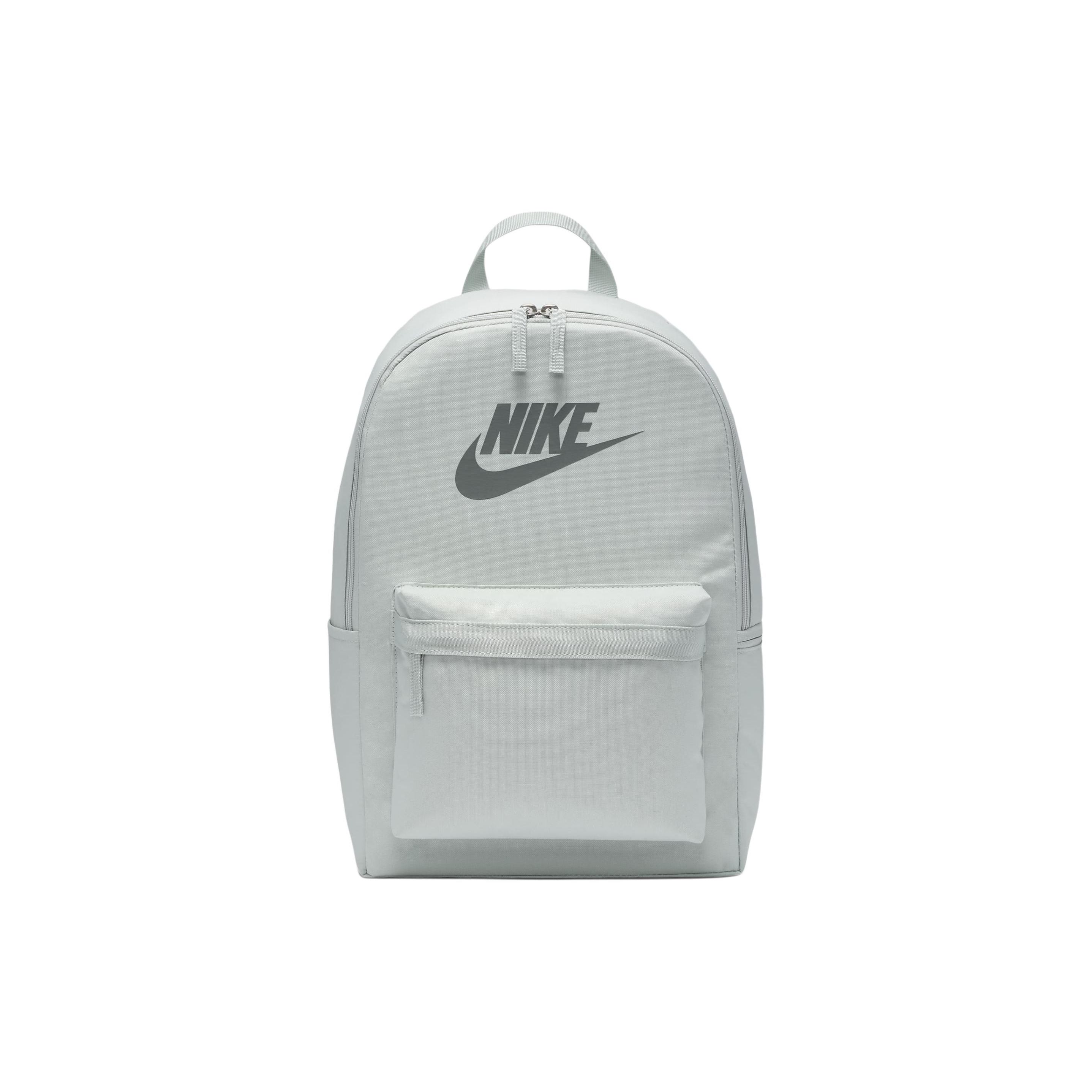 

Nike Heritage Solid Color Versatile Zipper Closure Polyester Backpack Unisex Backpack Light-Silver Smoke-Gray DC4244-034 Light Silver & Smoke Gray