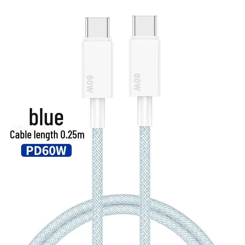 Dual-Head 60W Type-C PD Fast Charging Cable for Apple iPhone 15