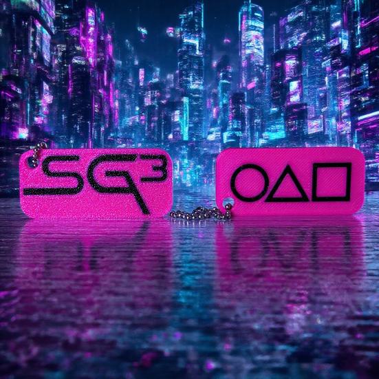 Keychain PLA Material 3D Printing Korean Folk Game Lightweight Collectible Keychain Accessory