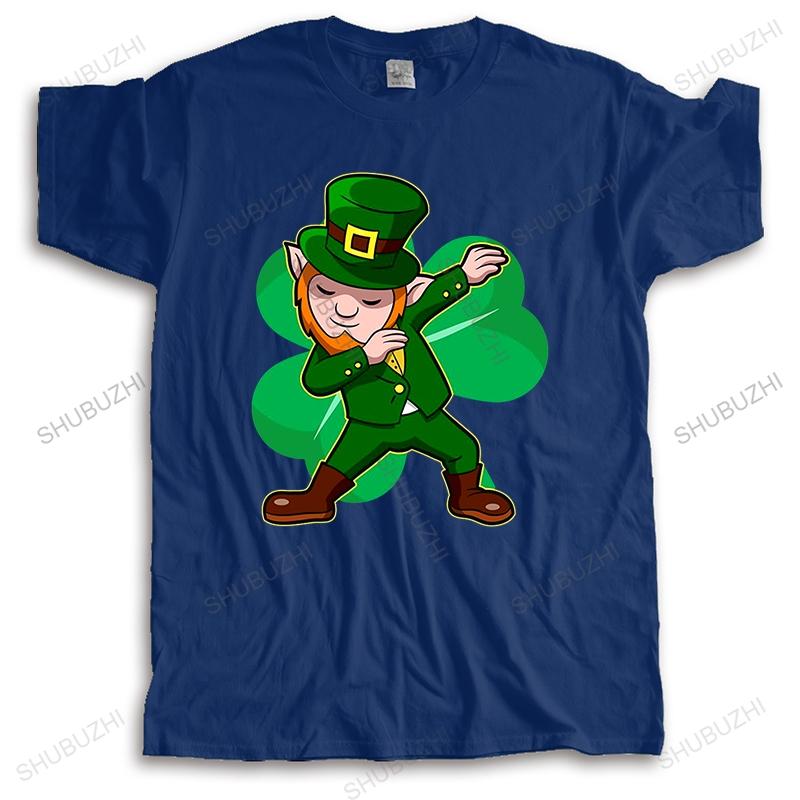 Dabbing Leprechaun Tshirt Funny Dab St Patrick Day Gift Men Brand Printed Cotton TShirts Man Clothing
