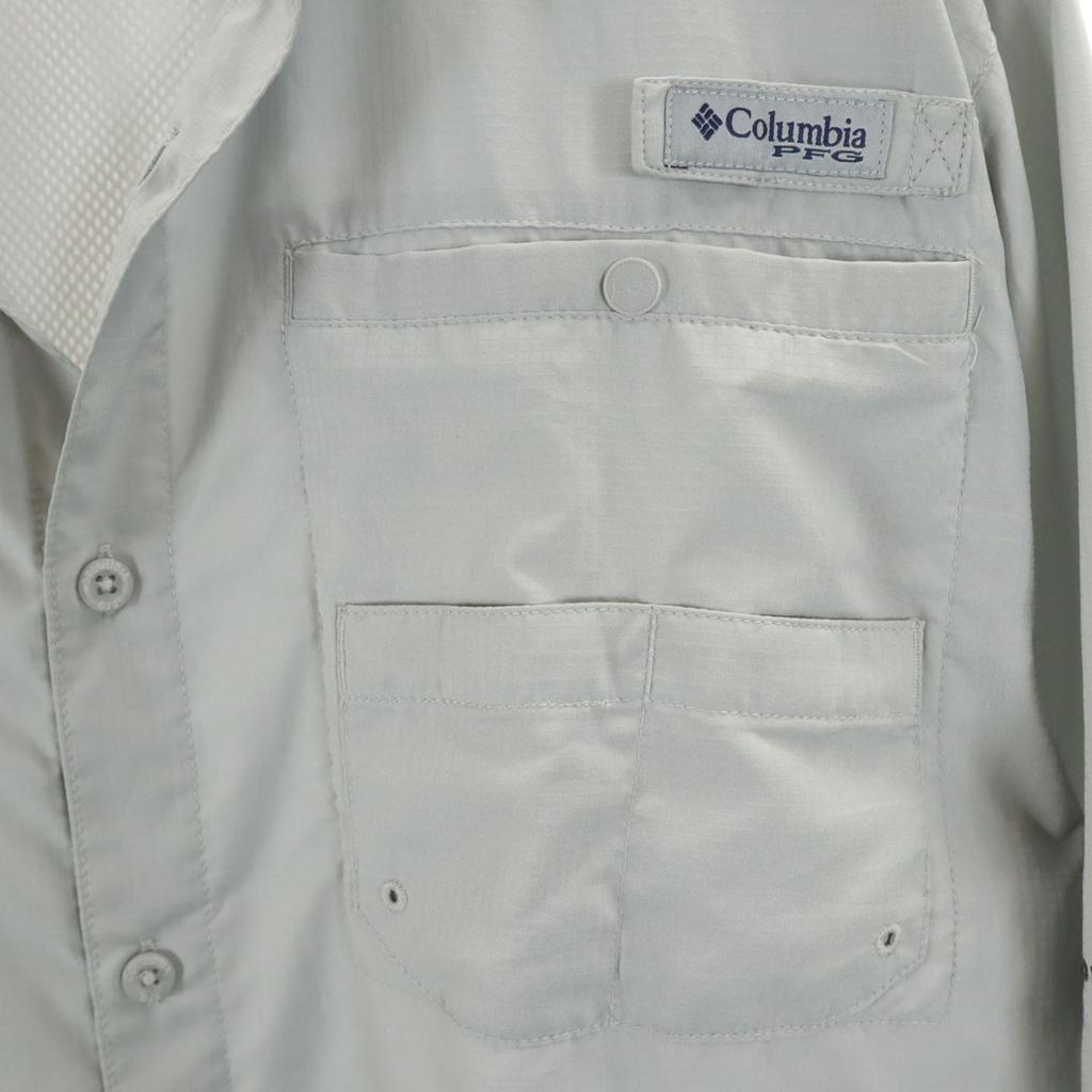 Columbia Outdoors Short Sleeve Button Down Shirt L Gray Men's Used