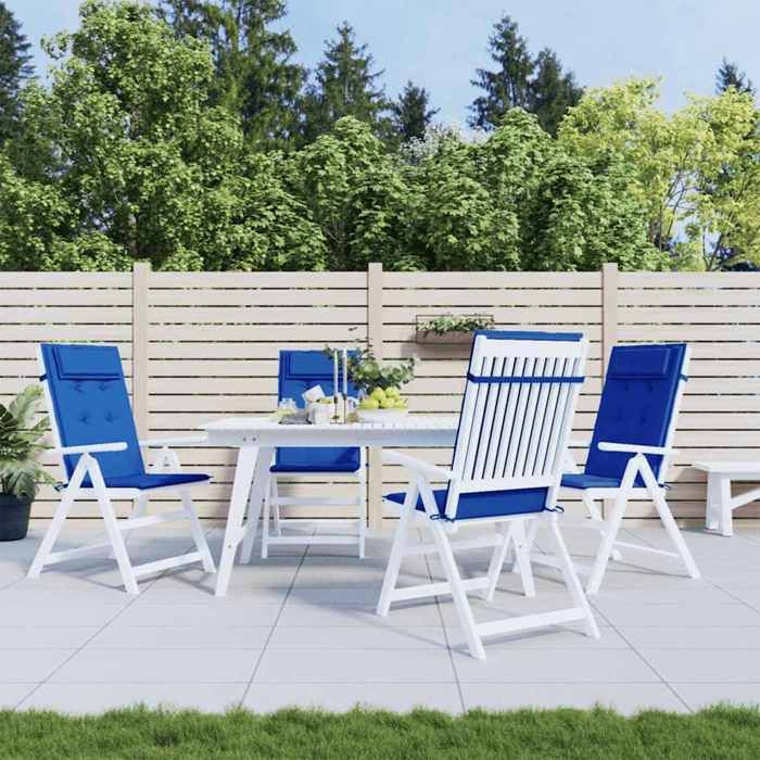 VidaXL High Back Chair Cushions Set of 4 Royal Blue, Cushion, Chair Cushion, Seat Cushion 361905