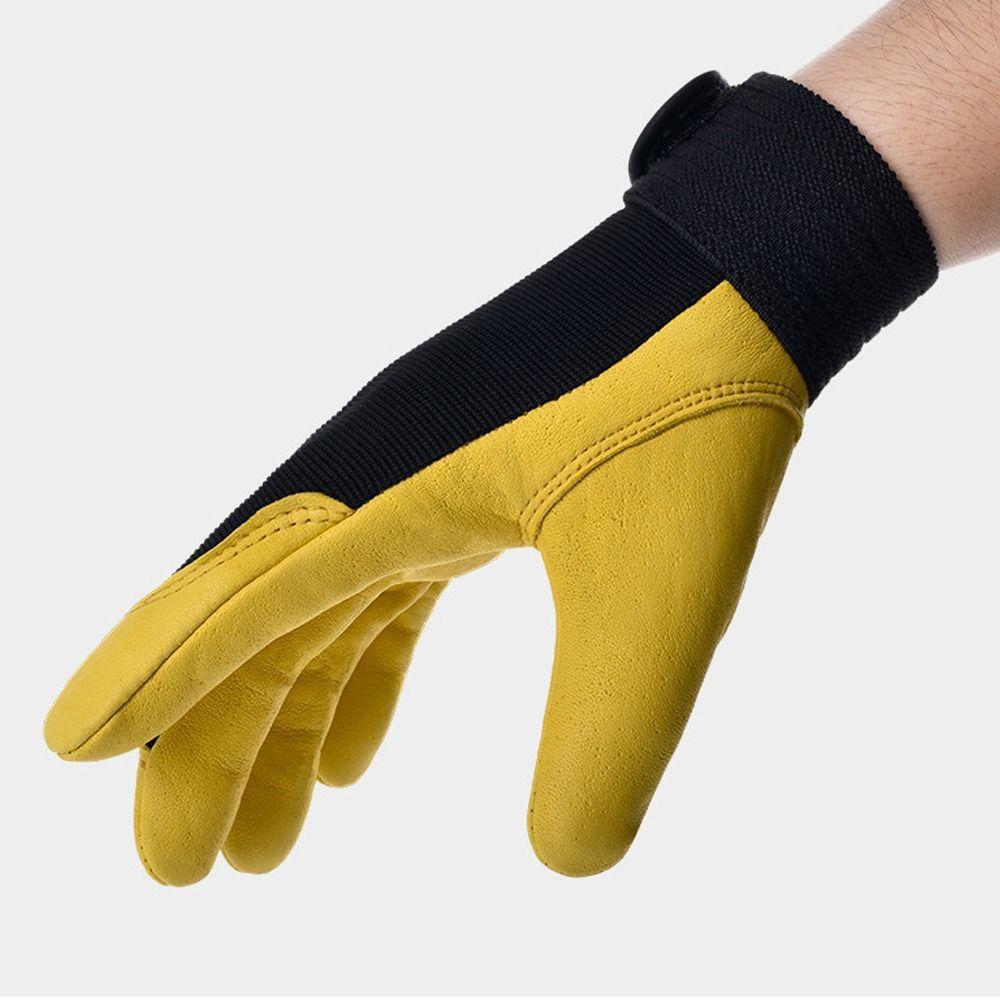 Thickened Leather Work Gloves Wear-Resistant Safety Gloves Practical Industrial Gloves Garden Work