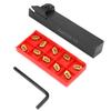 ZQ2020R 3 Lathe Grooving Turning Tool Holder   10pcs SP300 Carbide Inserts  Wrench