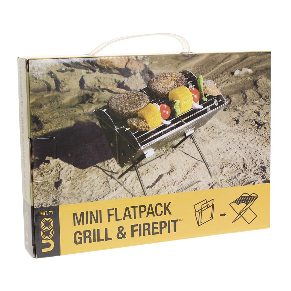 UCO Solo Bonfire Mini Flat Pack Portable Grill Fire Pit 27172 & (FF) [Used]