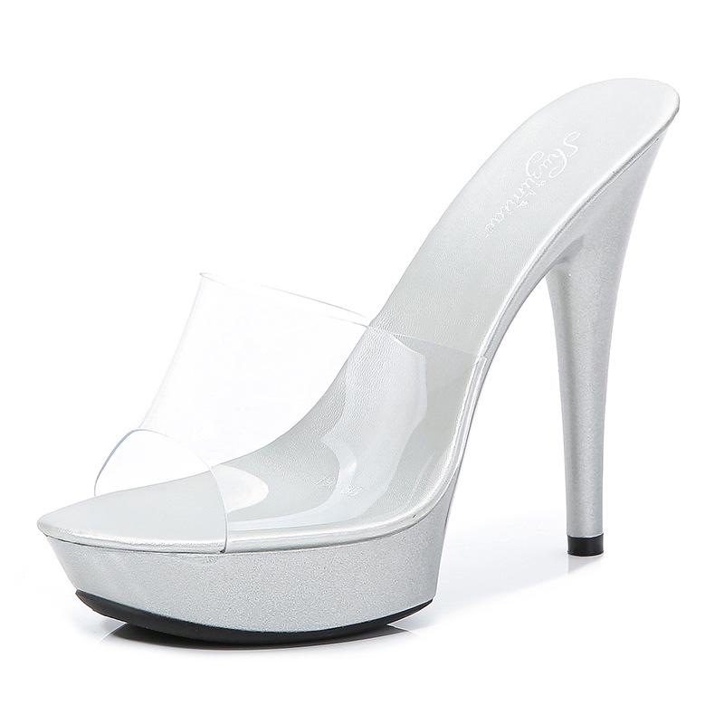 Slippers Women's 2025  New Summer Fashion 13CM Versatile  Sexy High Heels Stiletto