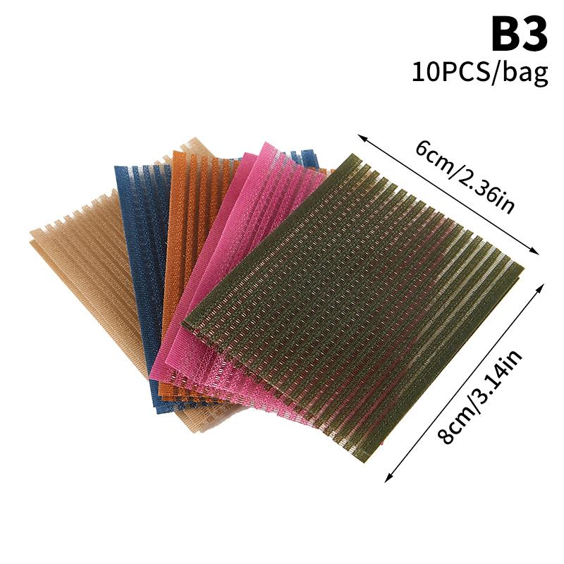 10Pcs Novel Front Hair Fringe  Stabilizer Makeup Sticker Pad Patch Pastel Clip Bangs Magic Tape Fringe Girls Gifts