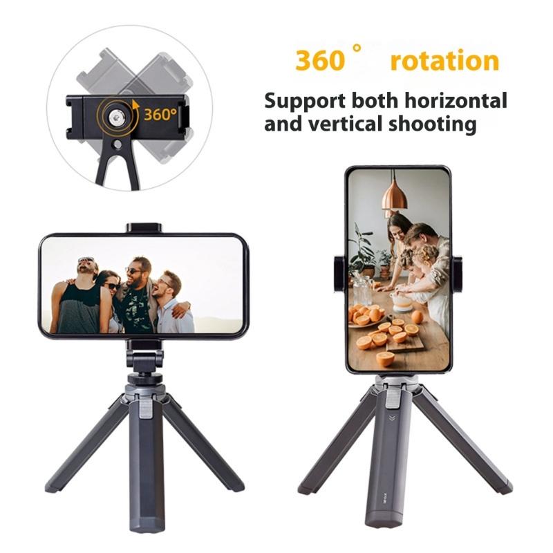 Portable Metal Camera Tripod Adjustable Height With Nonslip Base For Phone DSLR Travel Photography Videography Equipment