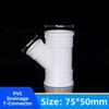 Y-Shaped 3-Way Drainage Pipe Fittings White Drain Pipe Joint  Pipeline Accessories