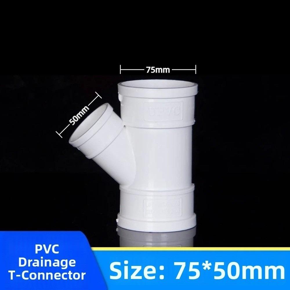 Y-Shaped 3-Way Drainage Pipe Fittings White Drain Pipe Joint  Pipeline Accessories