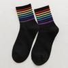 Female Spring and Autumn Fashion New Rainbow Sport Tube Socks