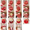 Red Envelope New Year Bell Hair Rope Pearl Children Dragon Rubber Band  New Year