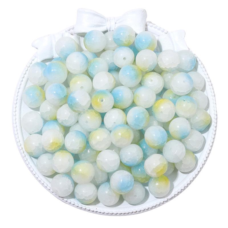 8/10mm Crackle Bicolor Glass Beads for DIY Jewelry