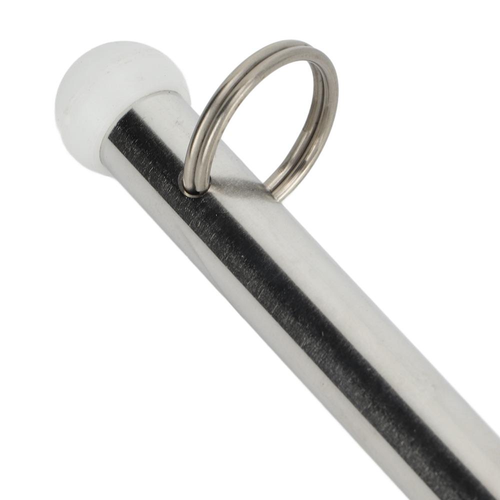 Silver Marine Flag Pole 390mm Flagpole Flag Holder Stand Rail Type Flag Pole  Boats
