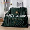 Champagner Moet &; Chandon-Decke, Flanelldecke, Überwurf, warme Decke für Zuhause, Wohnzimmer, Schlafzimmer, Betten, Sofa, Büro, Geschenke