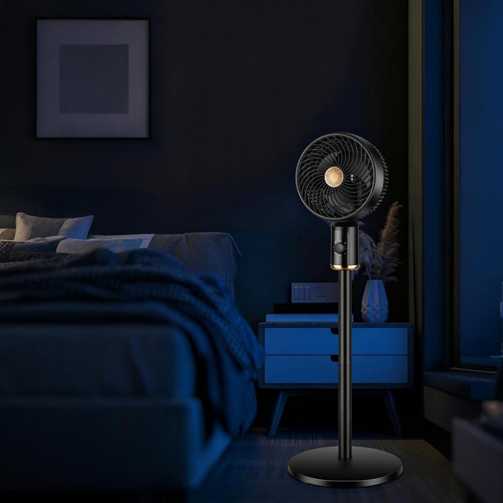 3 Speed Quiet Tower Fan Adjustable Air Circulation Standing Fan For Bedroom Home Office Living Room, Compact Desktop Cooling Fan