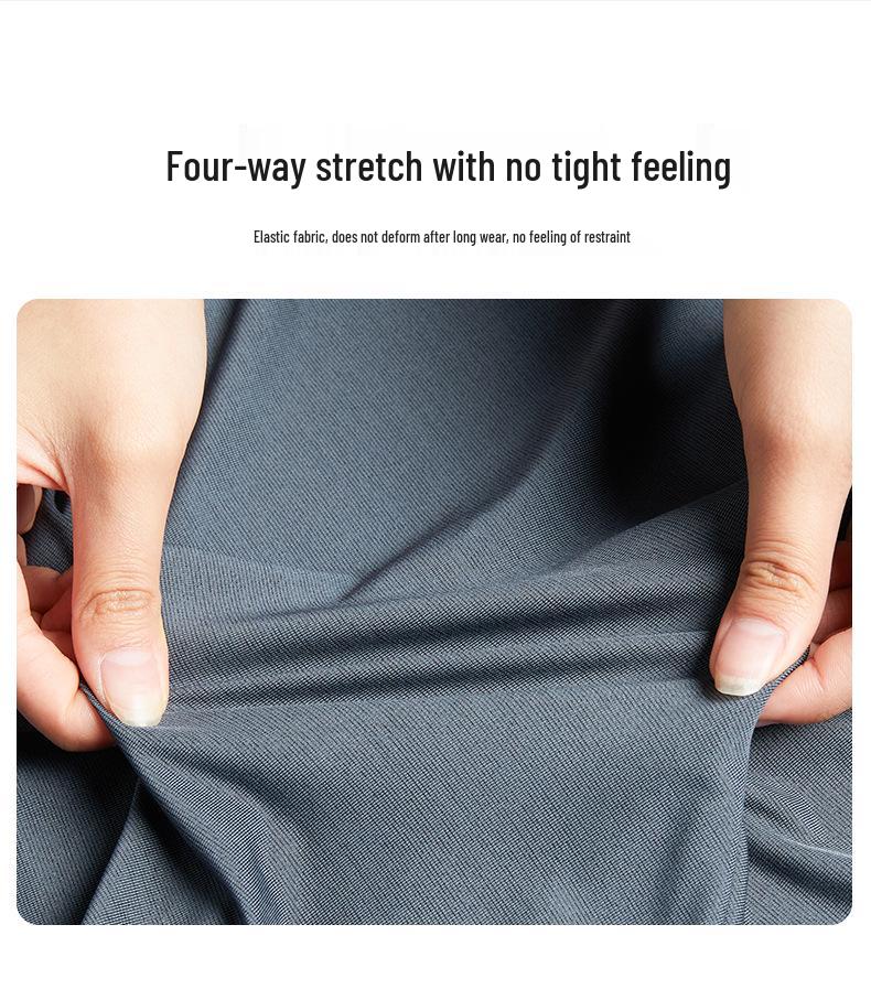 Men's Quick-Dry Stretch Sports T-Shirt - Breathable, Sweat-Wicking, Crew Neck, Ice Silk Short Sleeve