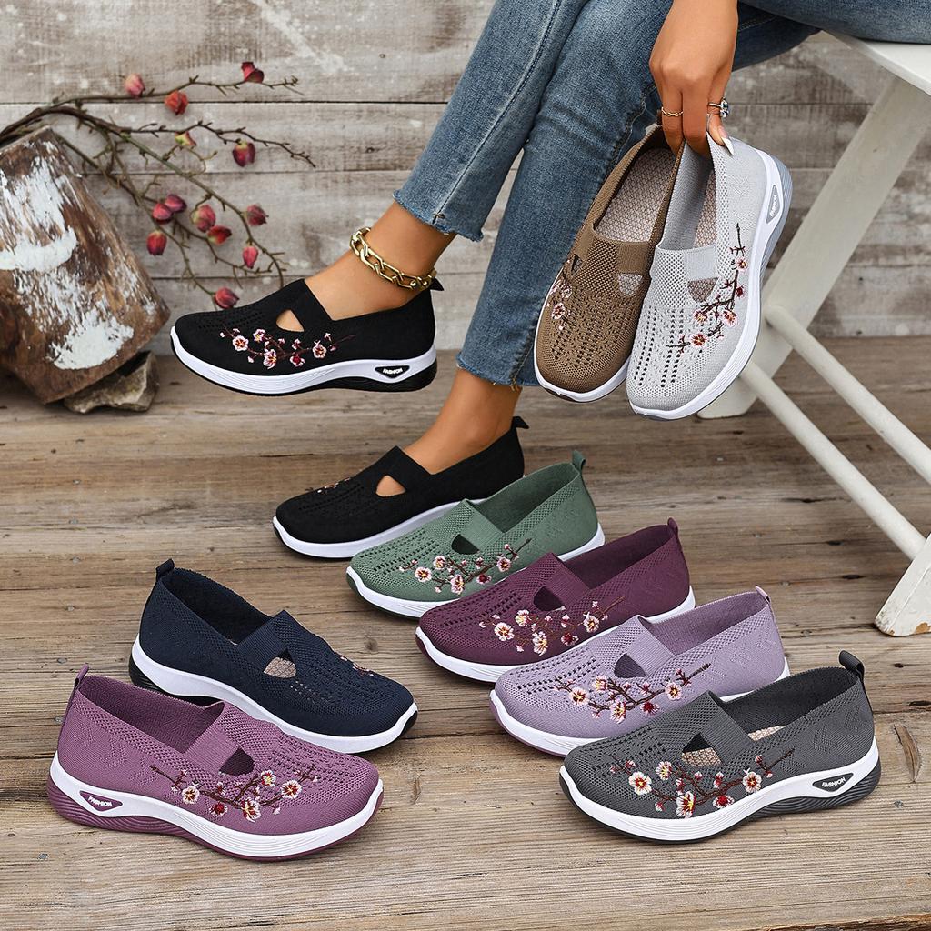 Chaussures Été Sandales Respirantes Baskets Femmes Semelle Souple Antidérapante, Chaussures Décontractées Chaussures de Marche