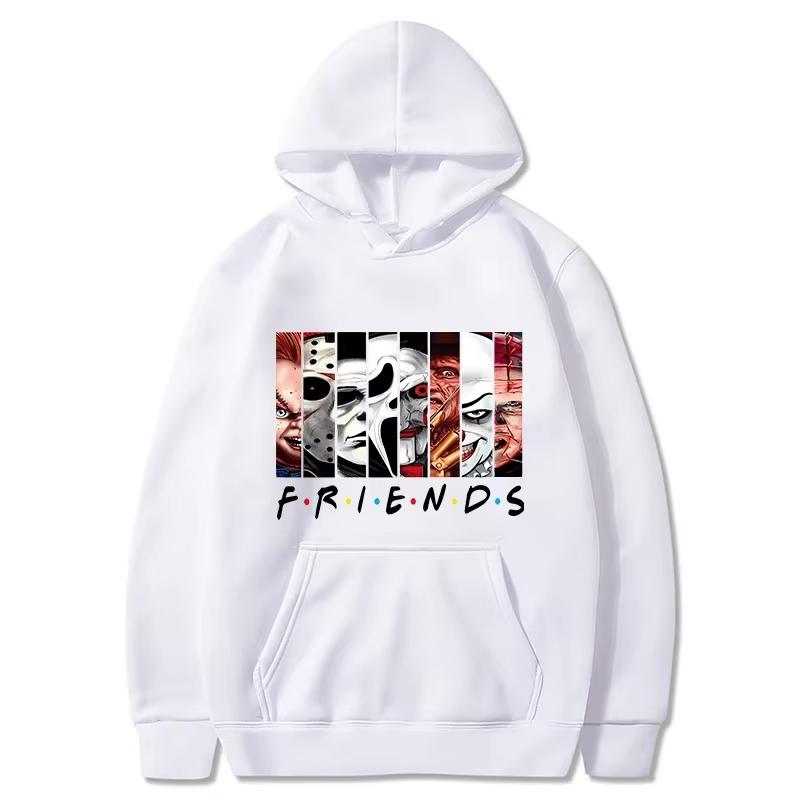 

Men s Halloween Friend Hoodie Women s Fashionable Long-sleeved Horror Shirt Harajuku New Movie Casual Sportswear Sportswear 3XL