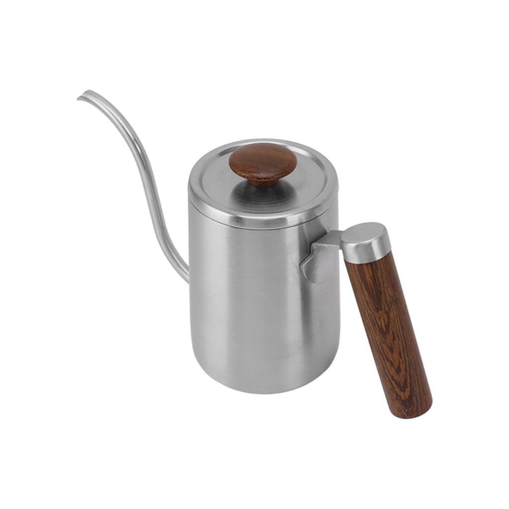 Pour Over Coffee Kettle 304 Stainless Steel Gooseneck Narrow Spout Coffee Kettle with Wood Handle